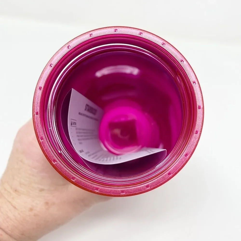 STARBUCKS LIMITED EDITION Pink Etched‎ Ribbon Swirl Tumbler